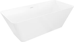 Mexen Velo Slim szabadon álló kád 170 x 75 cm, fehér, fehér túlfolyó - 52811707500-20