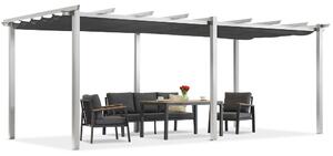Barbados terasz pergola 3x6 m Garden Point fehér-antracit