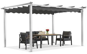 Barbados terasz pergola 3x4 m Garden Point fehér-antracit