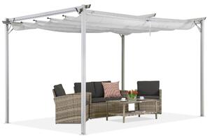 La Palma 4x4m fehér Garden Point terasz pergola 4x4m
