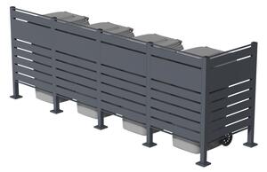 Ház 4 db 120 l vagy 240 l-es hulladékgyűjtőhöz Halen CoverTech antracit színben