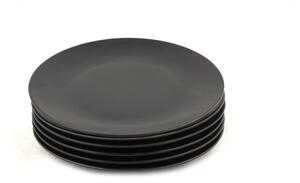 Matt fekete kerámia tányér készlet 6 db-os ø 25 cm – Hermia