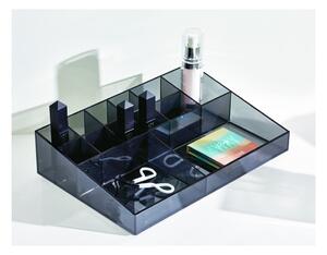 Matt fekete újrahasznosított műanyag fürdőszobai rendszerező kozmetikumokhoz Cosmetic Station – iDesign