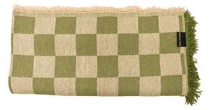 Zöld-bézs ágytakaró franciaágyra 240x240 cm Green Checkerboard – Really Nice Things