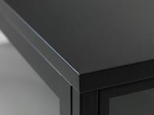 Fekete fém tálalószekrény 90x190 cm Carmel – Unique Furniture