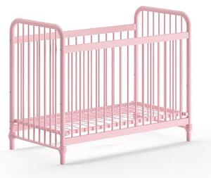 Rózsaszín fém babaágy 60x120 cm BRONXX – Vipack