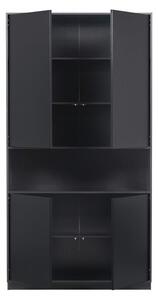 Fekete borovi fenyő moduláris szekrény 110x210 cm Finca – WOOOD