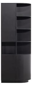 Fekete borovi fenyő moduláris könyvespolc 78x210 cm Finca – WOOOD