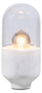 Fehér asztali lámpa üveg búrával (magasság 26 cm) Asel – WOOOD