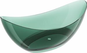 Mexen Vea teal wanna szabadon álló átlátszó 180 x 80 cm, krómleeresztő - 58091808011