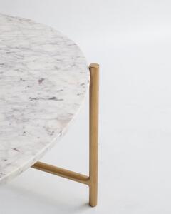 Fehér márvány kerek dohányzóasztal ø 80 cm Morgans – Really Nice Things