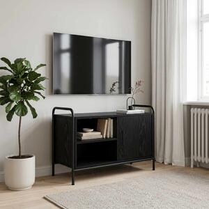 TV szekrény 67,5 x 33 x 50 cm Fekete Tölgy