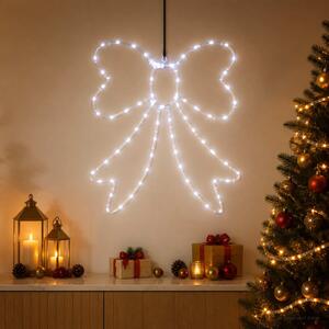 LED fénykábel masni LOVIISA 70 LED Hideg fehér 50 x 51 cm