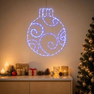 LED-es világító karácsonyi gömb LOVIISA 160 LED Kék 55 x 65 cm