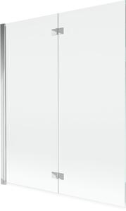 Mexen Mist 2-szárnyú bal oldali kádparaván 140 x 150 cm, átlátszó, króm - 8A9-140-002-01-00-L