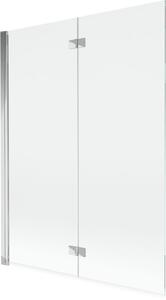 Mexen Mist 2-szárnyú bal oldali kádparaván 130 x 150 cm, átlátszó, króm - 8A9-130-002-01-00-L