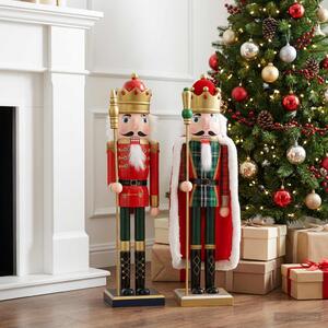 Karácsonyi diótörő TURKU 2 db Piros és Fekete 50 cm