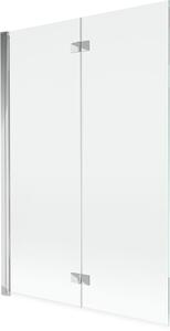 Mexen Mist 2 szárnyú bal fürdőkádparaván 120 x 150 cm, átlátszó, króm - 8A9-120-002-01-00-L