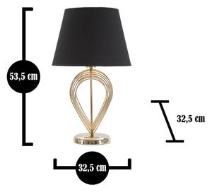 Maxt fekete asztali lámpa, ø 32,5 cm - Mauro Ferretti