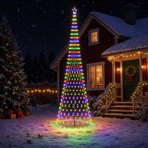 LED Karácsonyi Fenyő 500 cm 550 LED Többszínű Vas Fekete