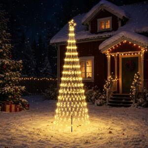 LED Karácsonyi Fenyő 300 cm 350 LED Meleg fehér Vas Fekete