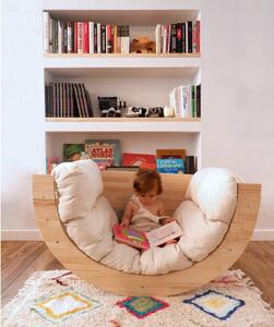 Fehér-natúr színű gyerek fotel Montessori – Little Nice Things