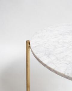 Fehér márvány kerek dohányzóasztal ø 50 cm Morgans – Really Nice Things