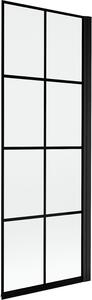 Mexen Mist 1-szárnyas fürdőszobai paraván jobbos 70 x 150 cm, fekete rács, fekete - 8A9-070-001-70-77-P