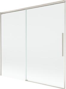 Mexen Rox 2 szárnyú, eltolható fürdőkádparaván 170 x 150 cm, átlátszó, kefélt nikkel - 8C9-170-001-97-00
