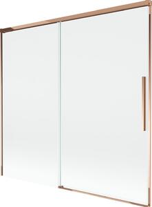 Mexen Rox kétszárnyú, széthúzható kádparaván 170 x 150 cm, átlátszó, rózsaarany - 8C9-170-001-60-00