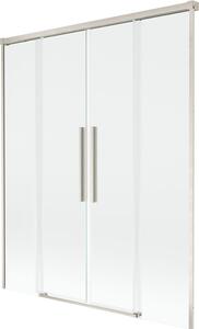 Mexen Rox 2-szárnyú fürdőkádparaván összecsukható 150 x 150 cm, átlátszó, csiszolt nikkel - 8C9-150-002-97-00