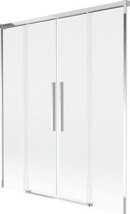Mexen Rox kétszárnyú, toló fürdőszobai paraván 140 x 150 cm, átlátszó, króm - 8C9-140-002-01-00