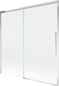 Mexen Rox 2-szárnyas, 160 x 150 cm-es átlátszó, krómozott toló-fürdőkád paraván - 8C9-160-001-01-00