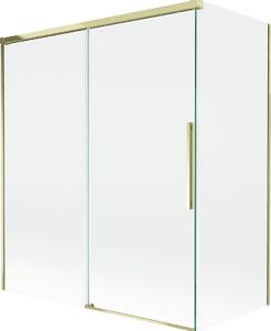 Mexen Rox 2-szárnyú toló fürdőszobai paraván 140 + 70 x 150 cm, átlátszó, arany - 8C9-140-070-50-00