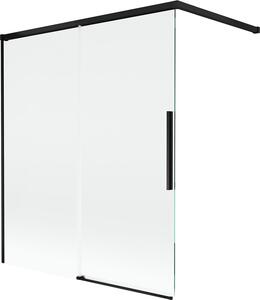 Mexen Rox 2-szárnyú kádparaván, 140 x 150 cm, átlátszó, fekete - 8C9-140-003-70-00