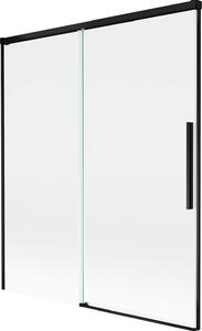 Mexen Rox 2-szárnyú eltolható fürdőkád paraván 140 x 150 cm, átlátszó, fekete - 8C9-140-001-70-00