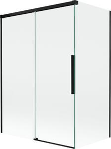 Mexen Rox 2-szárnyas, tolható fürdőszobai paraván 120 + 70 x 150 cm, átlátszó, fekete - 8C9-120-070-70-00