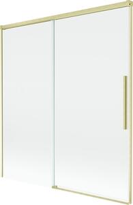 Mexen Rox 2-szárnyú toló kádparaván 150 x 150 cm, átlátszó, arany kefélt - 8C9-150-001-55-00