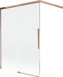 Mexen Rox 2-szárnyú, toló rendszerű zuhanyparaván 120 x 150 cm, átlátszó, rózsaarany - 8C9-120-003-60-00