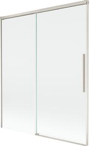 Mexen Rox Mexen Rox 2-szárnyú toló kádparaván, 140 x 150 cm, átlátszó, szálcsiszolt nikkel - 8C9-140-001-97-00