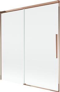 Mexen Rox 2-szárnyú eltolható kádparaván 150 x 150 cm, átlátszó, rózsaarany - 8C9-150-001-60-00