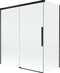 Mexen Rox kétszárnyú toló kádparaván 140 + 70 x 150 cm, átlátszó, fekete - 8C9-140-070-70-00