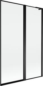 Mexen Mist L kádparaván 2 szárnyú jobb 120 x 150 cm, fekete keret, fekete - 8A9L-120-011-70-70-P