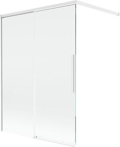 Mexen Rox kádparaván, 2 szárnyas, tolópanelek, 120 x 150 cm, átlátszó, fehér - 8C9-120-003-20-00