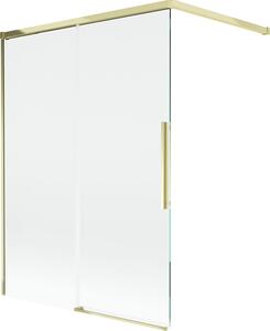 Mexen Rox 2-szárnyú tolófürdő paraván 120 x 150 cm, átlátszó, arany - 8C9-120-003-50-00