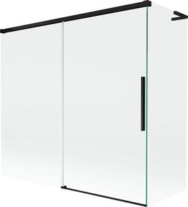 Mexen Rox L kádparaván 2 szárnyú tolóajtó 170 + 80 x 150 cm, átlátszó, fekete - 8C9L-170-080-70-00