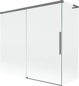 Mexen Rox L kádparaván 2 szárnyas toló 170 + 70 x 150 cm, átlátszó, gun metal - 8C9L-170-070-95-00
