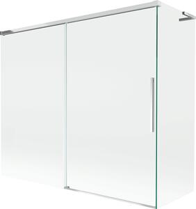 Mexen Rox L kétajtós tolóajtós kádparaván 180 + 80 x 150 cm, átlátszó, króm - 8C9L-180-080-01-00