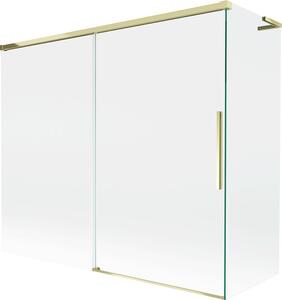 Mexen Rox L kádparaván, 2-szárnyú tolóajtó, 180 + 90 x 150 cm, átlátszó, arany - 8C9L-180-090-50-00