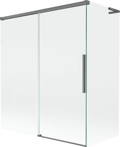 Mexen Rox L kétpaneles, eltolható kádparaván 140 + 70 x 150 cm, átlátszó, pisztolyszürke - 8C9L-140-070-95-00